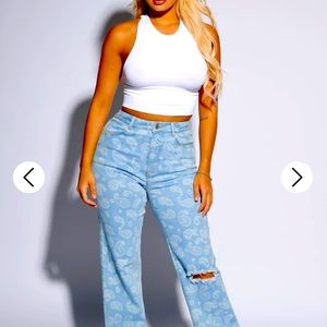 Honeybum paisley jean size 5